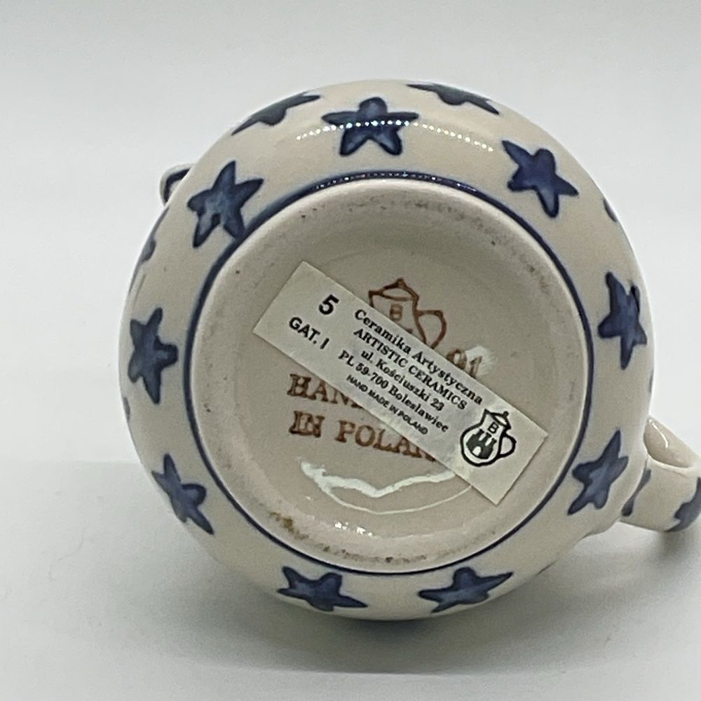 Boleslawiec Starry Blue Ceramic Small Pitcher/Creamer - Picture 4 of 6